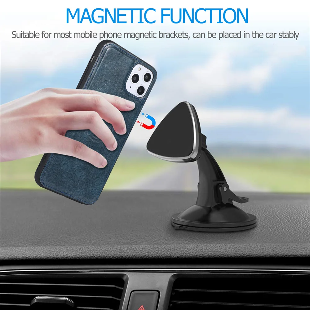 Magnetic Flip Leather Case For iPhone 15 Pro Max 14 Plus 13 12 11 X XS XR SE 2022 8 7 6 Wallet Card Detachable Phone Cover