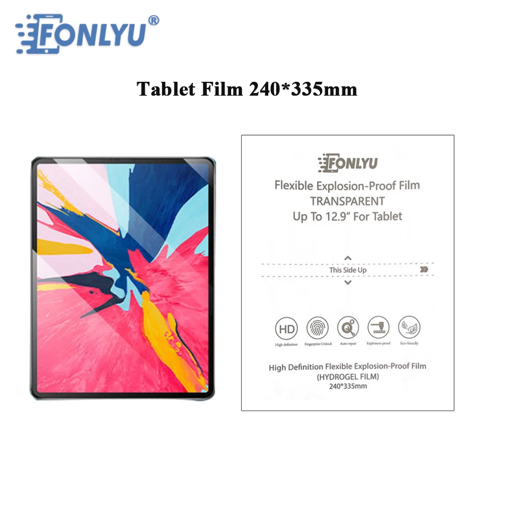 

FONLYU Soft Tablet Hydrogel Film For IPad 12.9 Mobile Phone 8 Inch Screen Protector For Film Cutting Plotter F140 F200 F150