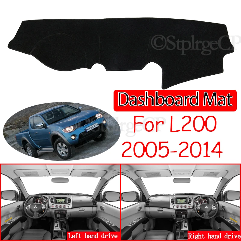 for Mitsubishi L200 Triton Strada Strakar Barbarian Hunter Strakar Anti-Slip Mat Dashboard Cover Sunshade Dashmat Accessories