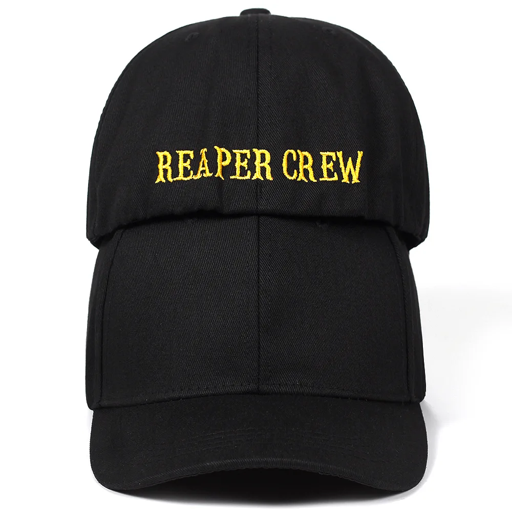 new Black Hats Sons Of Anarchy For Reaper Crew Fitted Baseball Cap Women Men Letters Embroidered Hat Hip Hop Hat For Men