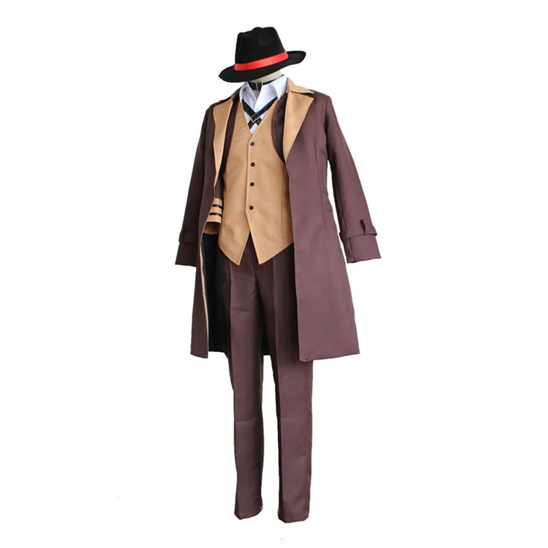 Unisex Anime Cos Nakahara Chuuya Cosplay Costume Uniform Suits Customized Size