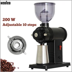 Xeoleo Electric Coffee Grinder Level 1-10 Regulating 78mm Flat Burr Coffee Miller Espresso Grinder Electric Grinding Machine