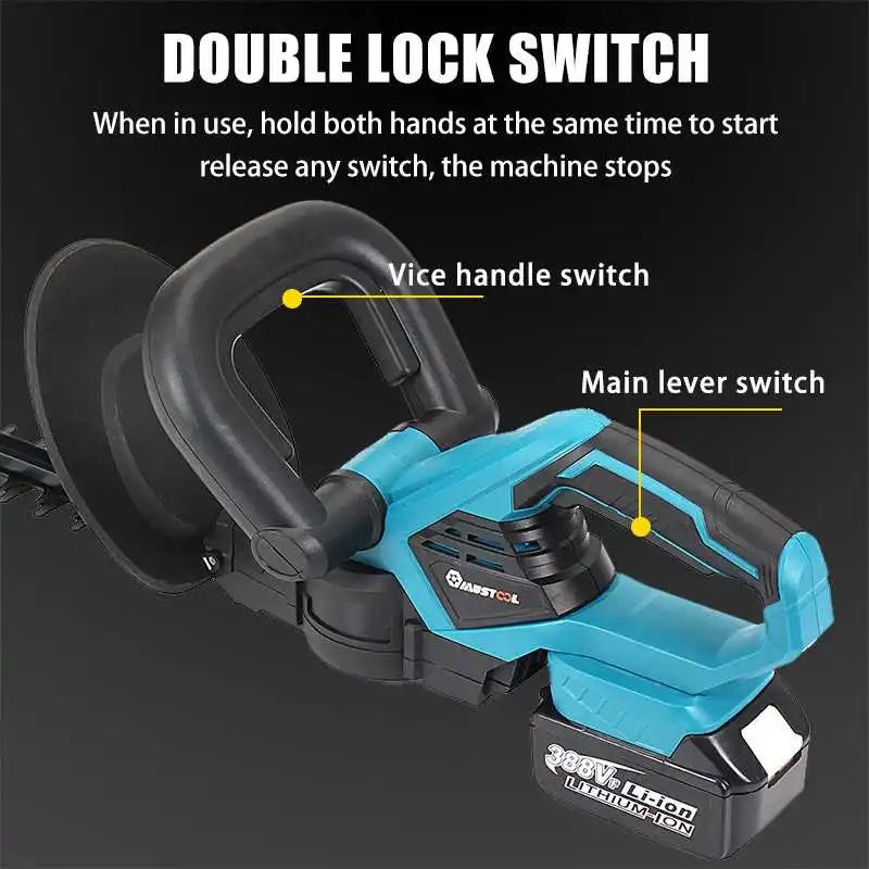 1400w 388vf aparador de sebes sem fio com pólo telescópico conjunto ferramentas jardim do agregado familiar tesouras tesoura elétrica para makita 18v