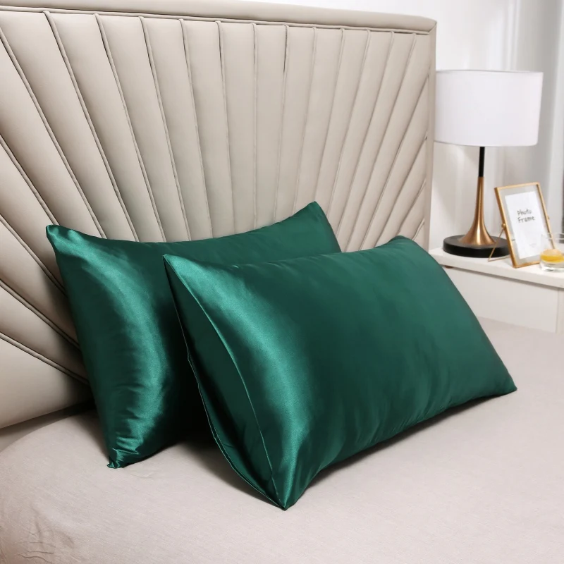 Solid Color Pillow Cover High Quality Rayon Pillow Case Cover Envelope Pillowcase 50x70 50x90 Cover For Pillow