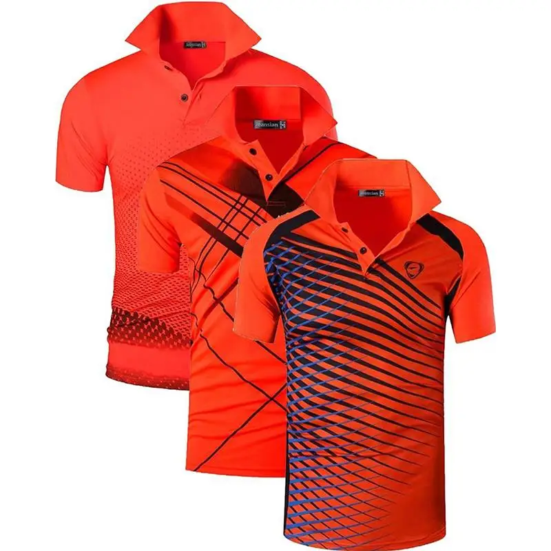 Jeansian 3 Pack Men's Sport Tee Polo Shirts POLOS Poloshirts Golf Tennis Badminton Quick Dry Short Sleeve LSL195 PackG