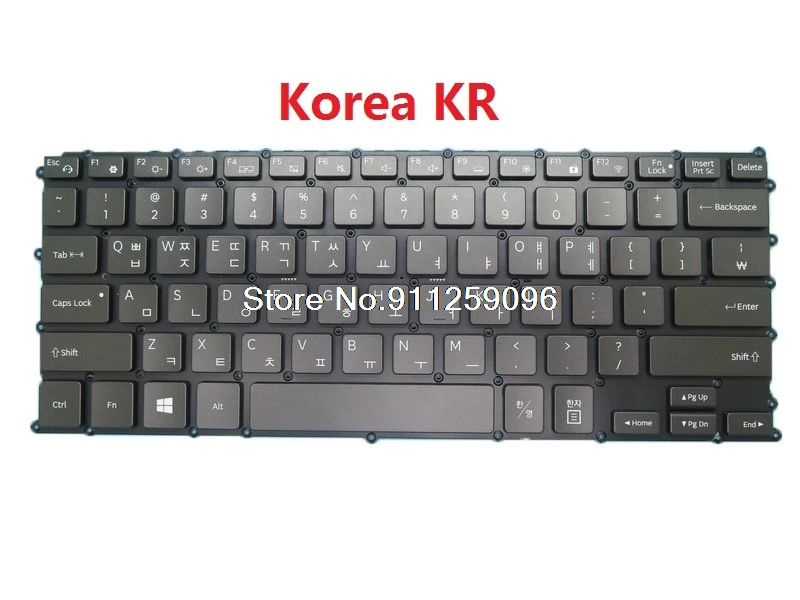 

Laptop Keyboard For Samsung NP940X3M 940X3M English US Korea KR BA59-02416A BA59-04216B 9Z.NC4BN.B01 With Backlit