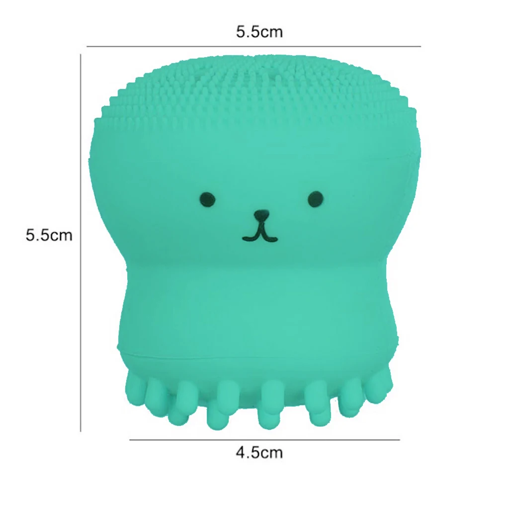 Petit nettoyeur de visage en forme de pieuvre en silicone, brosse pour le visage, livres en profondeur, brosse de lavage, masseur, beauté, nettoyage