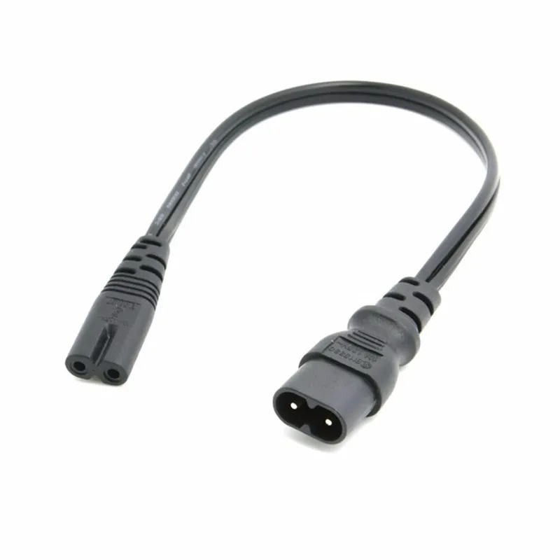 IEC 60320 C8 Plug to C7 Receptacle Male to Female Power Extension cord Supply Main Adapter Cable 30cm 80cm 150cm