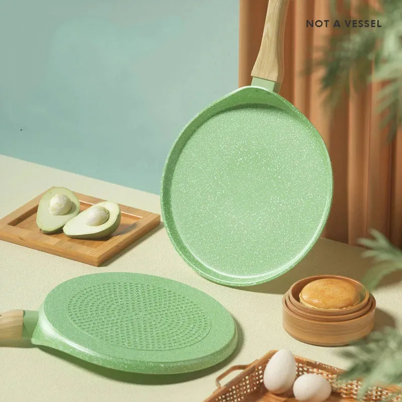 18/22/28ซม.กระทะแพนเค้กอาหารเช้าขนมปังไข่พิซซ่า Crepe Pan เครื่องครัว Induction เตาแก๊ส