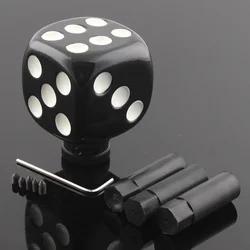 Universal Black White Dice Style Car Manual Stick Gear Shift Knob For Sedan Coupe Crossover Wagon Hatchback Truck SUV