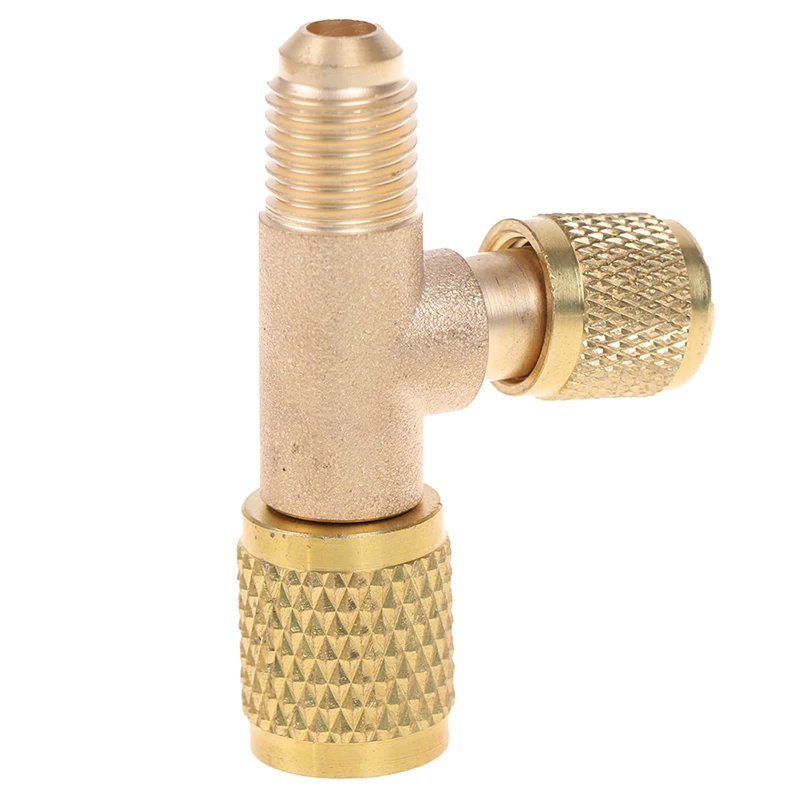 copper Refrigerant Exhaust Valve Quick Air Exclusion Valve Release Gauge Pressure Valve Fitting Copper Adapter