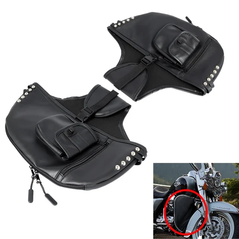 Кожаная Сумка-подставка Для Ног Для Мотоциклов Harley Touring Electra Street Trike Road King С Пряжкой «слоновье Ухо», Мягкая