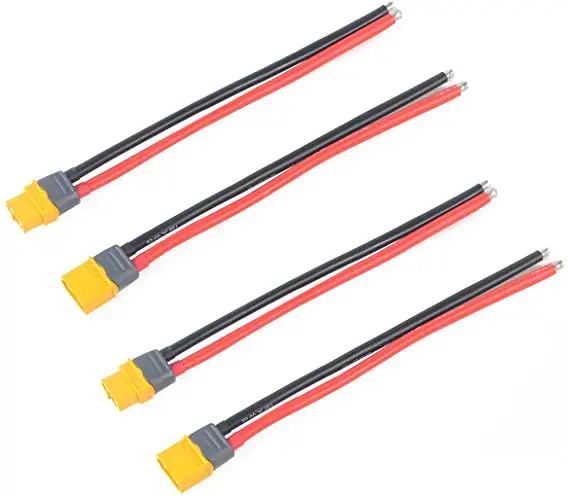 Amass XT60 Connector Pigtail Male Female XT60H Plug 10cm/15cm/20cm/30cm/40cm/50cm 14AWG 12AWG Silicon Wire for RC Lipo Battery