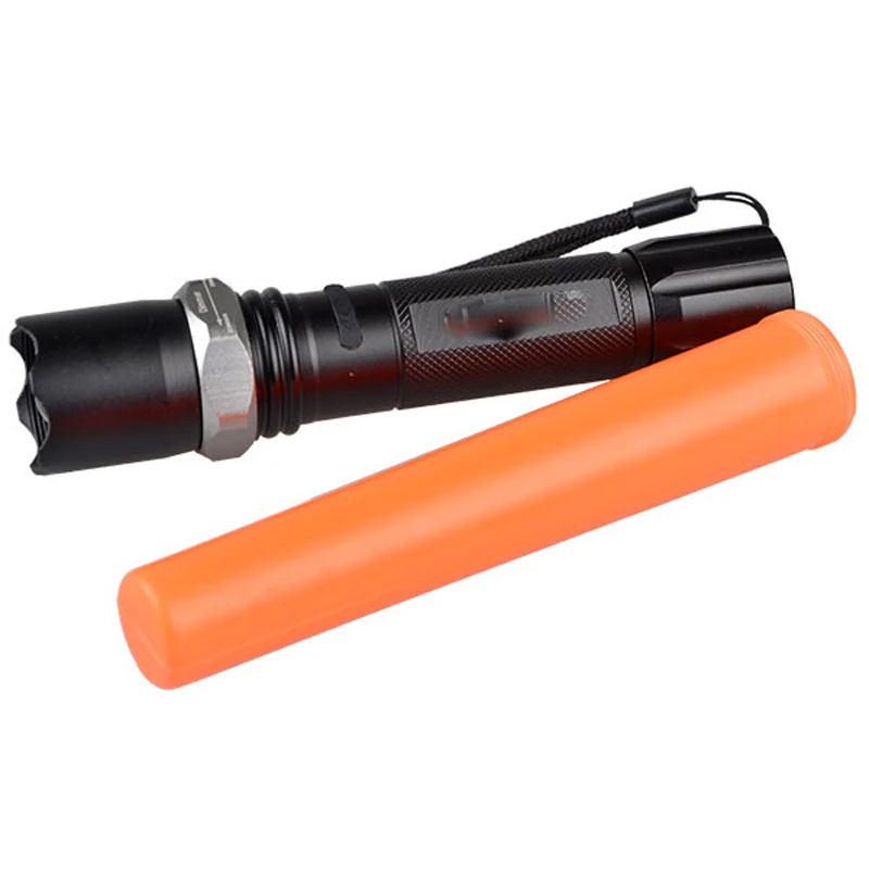 Traffic Signal Baton Rechargeable LED Flashlight Torch Light