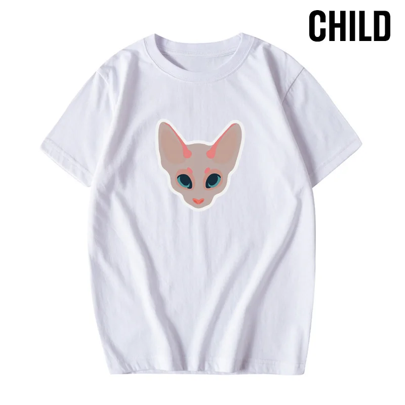 children t-shirts cat print 100% cotton anastasiz cat merch good quality family tshirts fashion casual tees анастасиз мерч