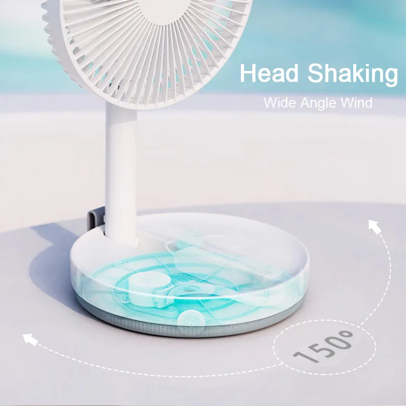 متعددة الوظائف 8000mAh طاولة قابلة للطي حامل مروحة USB قابلة للشحن قابل للتعديل ارتفاع مروحة مكتب المحمولة للمنزل مكتب في الهواء الطلق