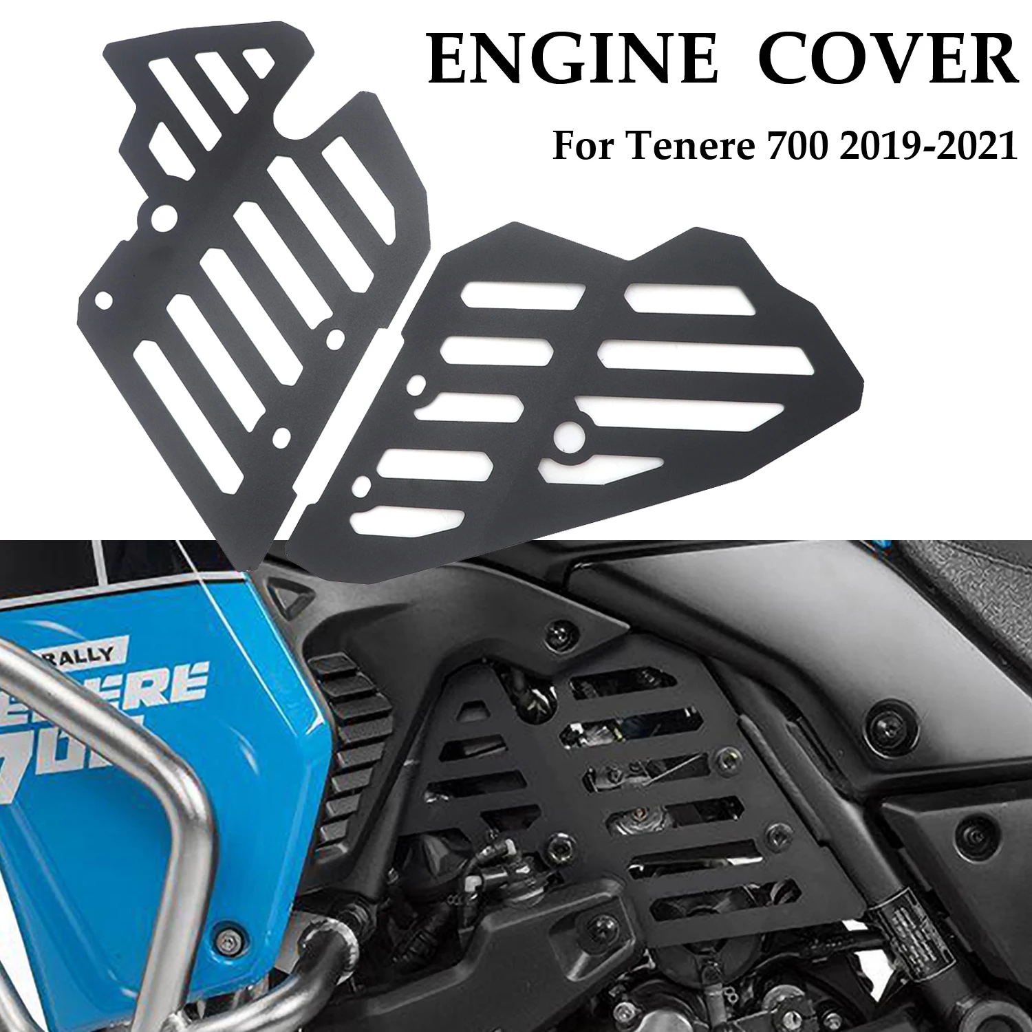 

Motorcycle Engine Guard Cover and Protector Cap Flap Set For Yamaha Tenere 700 Tenere700 XTZ700 XTZ690 T7 XT700Z 2019 2020 2021