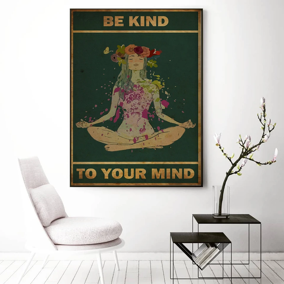 Meditation Poster Iyengar Woman Yoga Canvas Painting Abstract Vintage Print Modern Wall Picture Sports Gym Nordic Home Decor