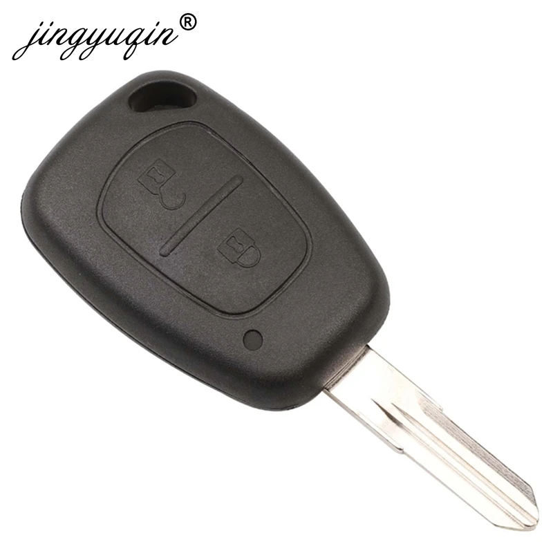 jingyuqin 10/ 20/ 50pcs Remote Car Key Case Empty Shell Replacement 2 Button for Renault Traffic/Master/Vivaro/Movano/Kangoo