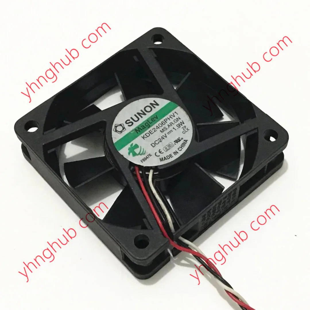 

SUNON KDE2406PHV1 MS.AR.GN DC 24V 1.9W 60x60x15mm Server Cooling Fan