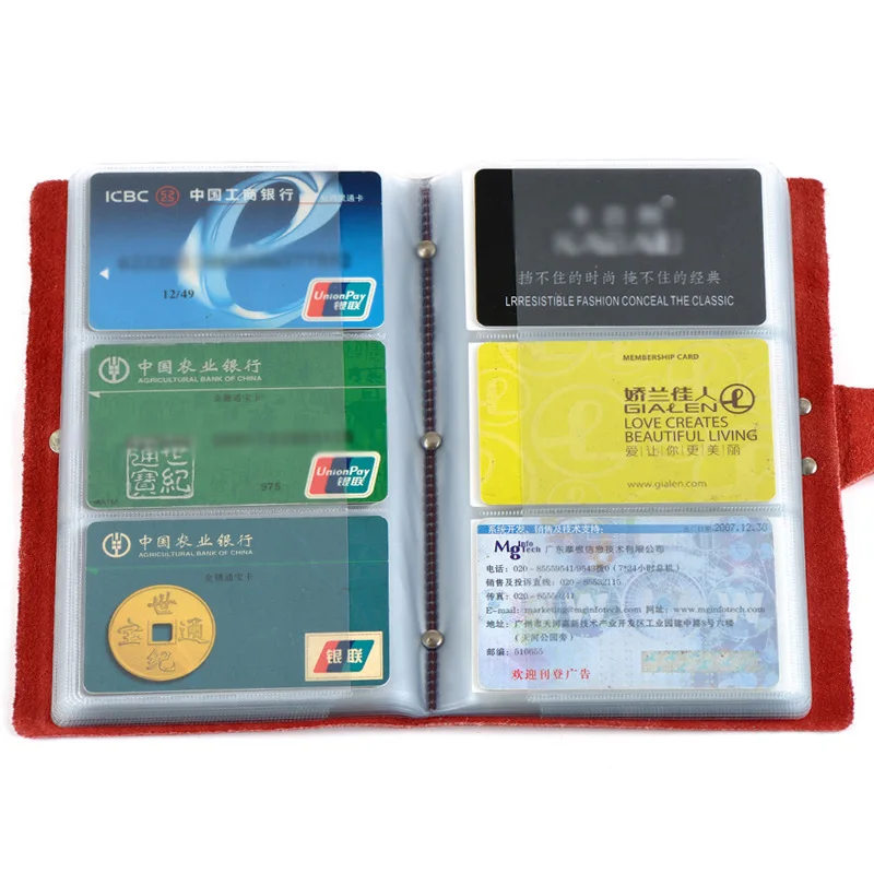 1Pc 90 Bits Credit ID Card Holder Wallet Men Women Genuine Leather Business Bank Card Cash Holder Organizer Case Travel Card Bag