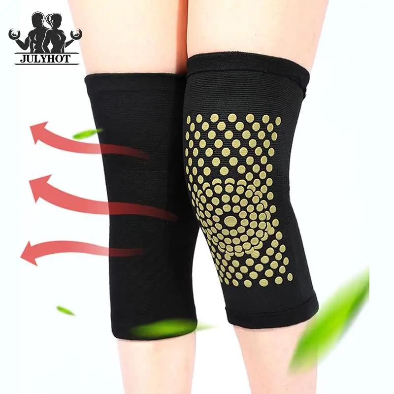 1Pair Tourmaline Self Heating Support Knee Pads Knee Brace Warm Pain Relief and Injury Recovery