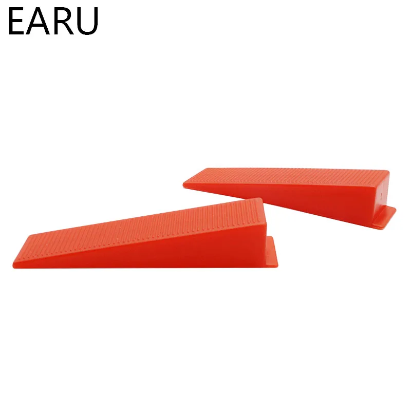 100pcs Red Wedges Plastic Ceramic Tile Leveling System Tiling Floor Wall Carrelage Tools Spacers Locator Leveler Level Wholesale