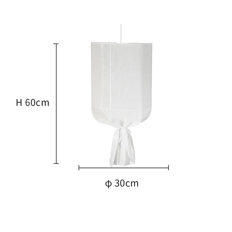 Nordic Linen Hanglamp katoen DIY Stoffen lampenkap LED post moderne verlichting voor Foyer slaapkamer Hotel witte hanglamp