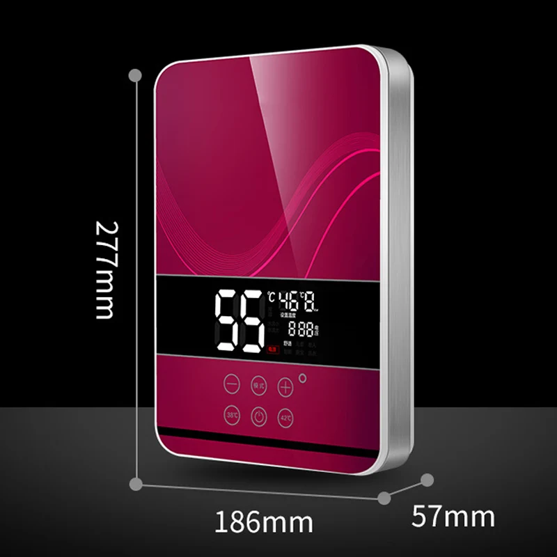 DMWD scaldabagno elettrico istantaneo ultrasottile da parete 6050W 220V bagno e cucina caldaia senza serbatoio 3S rapido caldo