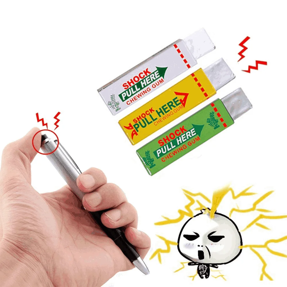 

Electric Shock Joke Chewing Gum Pull Head Shocking Toy Gift Gadget Prank Trick Gag Funny 1Pcs