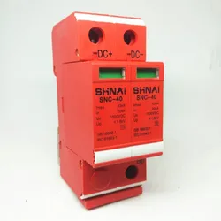 SPD DC 500V 800V 1000V 2P DC1000V 20KA~40KA  Low-voltage Arrester  House din rail 2 Poles Protector Surge Protective Device