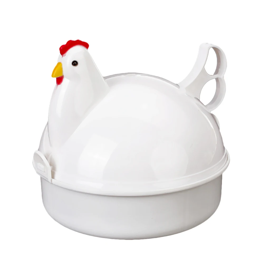 Cute Chicken Shaped Egg Boiler Steamer Microwave Cooking Tool Home Accessory