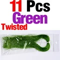 11Pcs Green Twisted