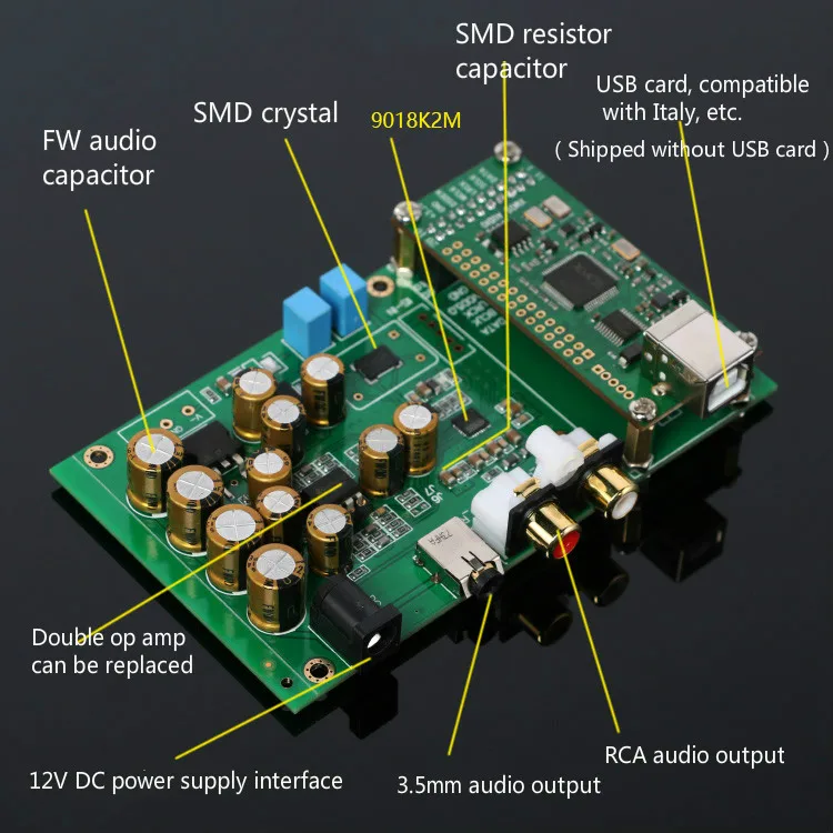 

Элитная версия ES9018K2M Fever Xmos I2S входной декодер плата DAC плата Shen Jinban