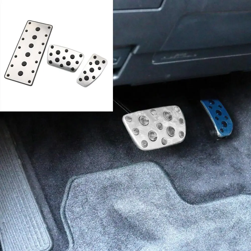 No Drill AT Stainless Steel Brake Accelerator Fuel Pedal Fit For Land Cruiser LC200 Lexus LX570 2013-2019 Pad Plate Cover