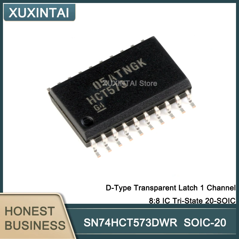 10Pcs/Lot   New Original  SN74HCT573DWR SN74HCT573 D-Type Transparent Latch 1 Channel 8:8 IC Tri-State 20-SOIC