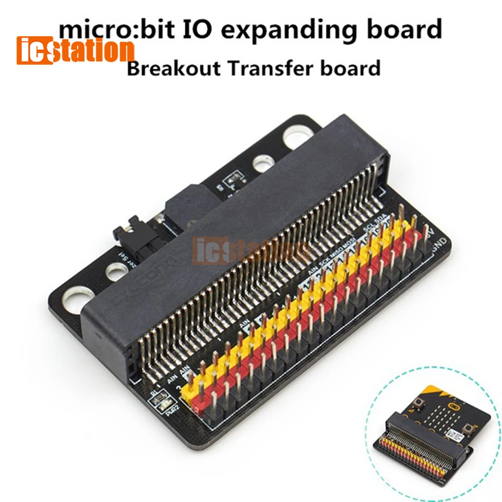 Papan Konverter Adaptor Breakout Tambahan untuk Modul Pengembangan Micro Bit IOBIT BBC Berisi Pendidikan Pemrograman Buzzer