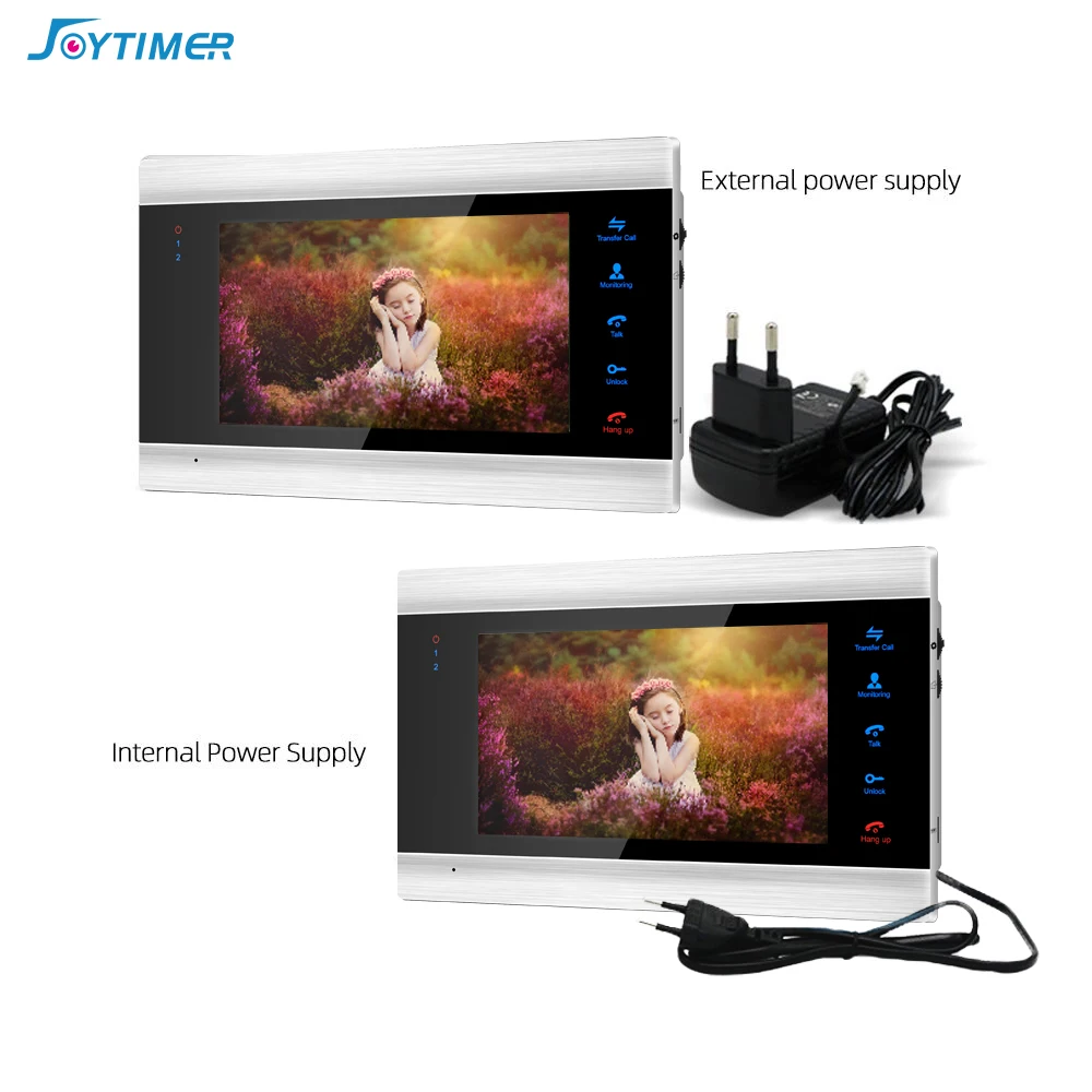 Joytimer Home Video Deurbel 7 Inch Video Intercom 1200TVL Video Deur Telefoon Met Bewegingsdetectie Nachtzicht Camera