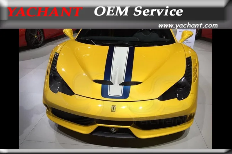 Car-Styling Auto Accessories FRP Fiber Glass Front Hood Fit For 2010-2014 F458 Italia Spider Speciale-Style Hood Bonnet