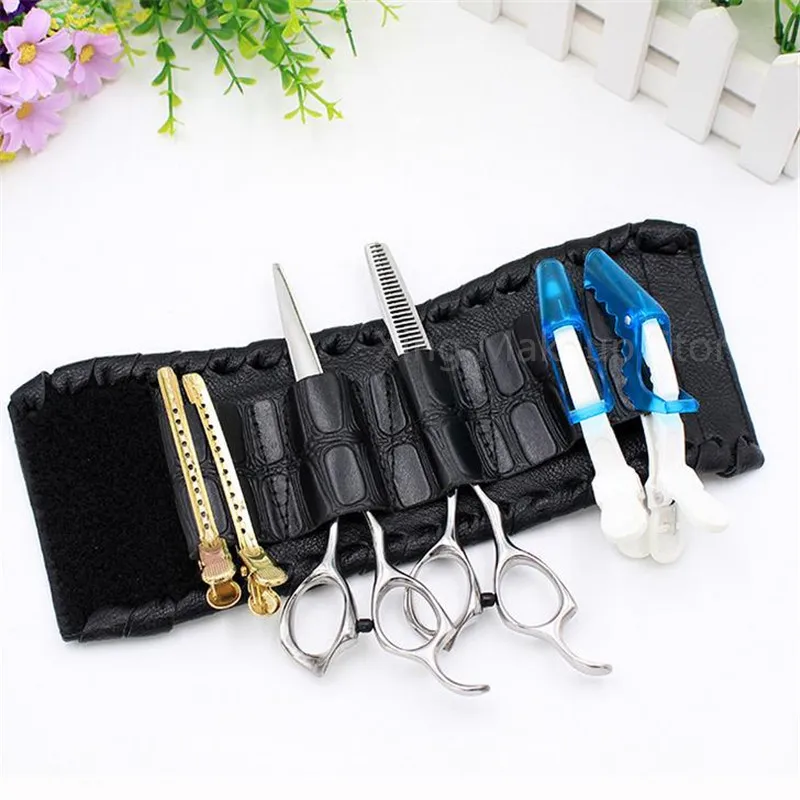 Fashion 1PC Black Wristband Hair Scissors Bag Salon Barber Hairdressing Holder Scissors Pouch Wrist Storage Bags Hair Clip Bag