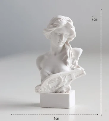 ギリシャ神話のデビッドの頭の肖像画,石膏の胸像,ミニ石膏,手工芸品