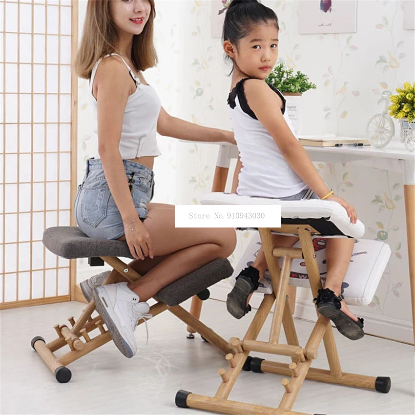 New Household Soft Seat Adult Student Learning Ergonomic Chair Armless Child Sitting Posture Correction Kneeling Chair