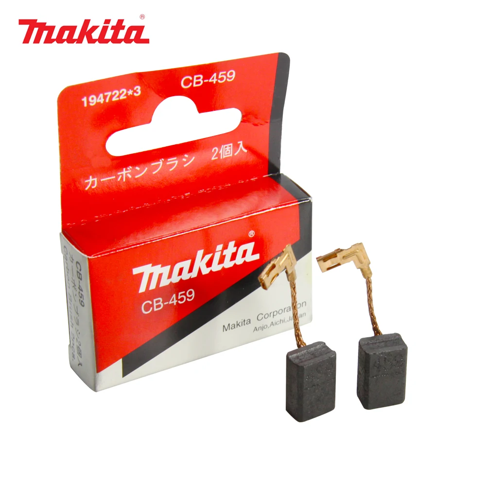 Makita 194722-3 Escobillas de Carbón CB459 CB458 CB461, 6 x 9 x 13 mm, Juego de 2 piezas