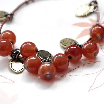 New fashionVintage sweet little cherry bracelet For Women girl Accessories jewelry wholesale