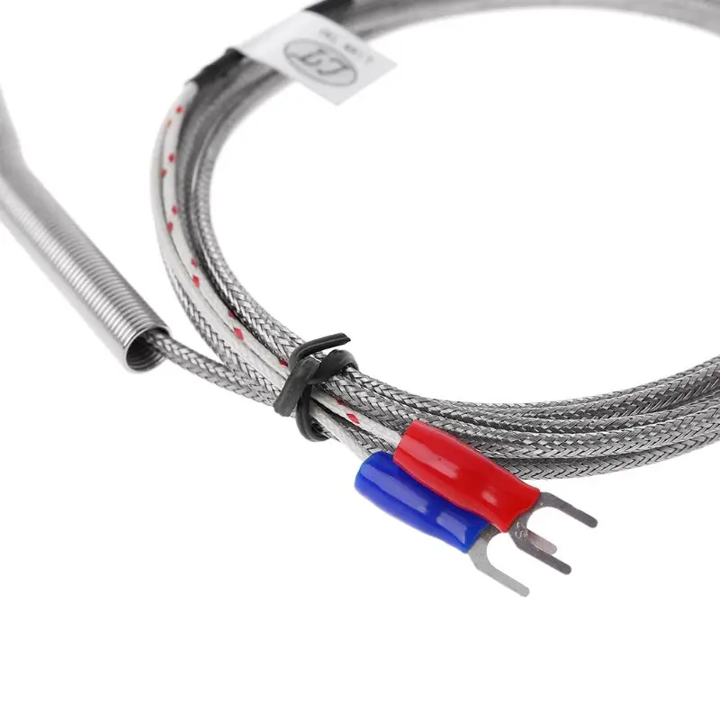 2M K Type Thermocouple Probe 50Mm/100Mm/150Mm/200Mm Stainless Steel Termokopel 0-400C