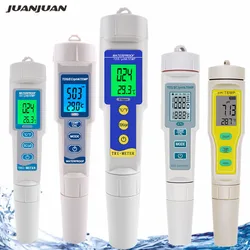 Medidor de temperatura profesional 4 en 1 TDS PH EC, probador de PH, prueba de calidad del agua, Monitor de temperatura, bolígrafo, herramientas de medición de Base ácida