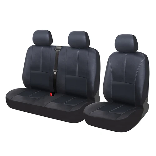 1 + 2 fundas de asiento de cuero PU para Transporter para Ford transit Van camión camión para Renault para Peugeot para Opel Vivar