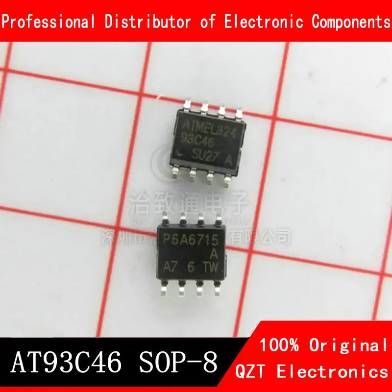 

10PCS 93C46 SOP-8 AT93C46 SOP8 SMD New and Original IC Chipset