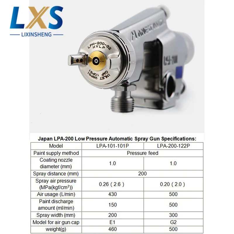 اليابان الأصلي ANEST IWATA الضغط المنخفض التلقائي بندقية رذاذ LPA-200-122P 1.2 عيار الترددية آلة بندقية رذاذ