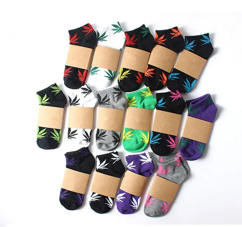 Unisex fashion Harajuku skarpetki weed socks cotton street fashion hip hop socks happy fun calcatenes hip hop socks